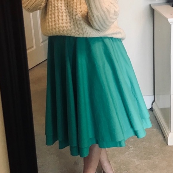 ModCloth Kelly Green Full Skirt - Picture 2 of 4